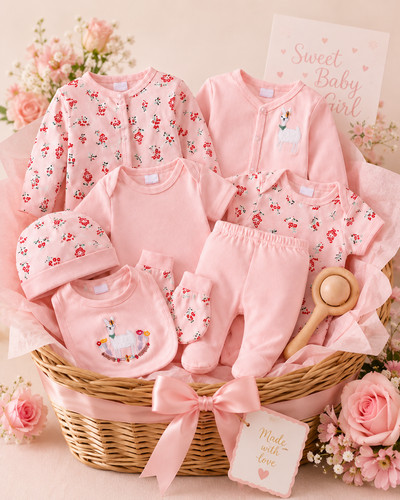 Süßes babyset mädchen - mädchen, 8tlg