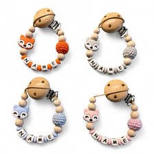 Schnullerkette mit Namen Fuchs